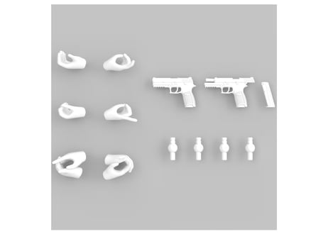 トミーテック LittleArmory <LA-OP23> メガミデバイス用銃の持ち手2（ホワイト）