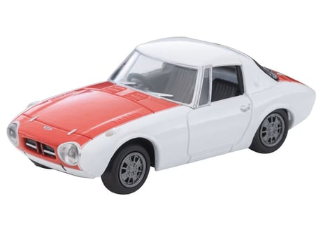 トミーテック 1/64 TLV-215a トヨタ スポーツ800 カスタムカラー仕様（白／赤）65年式