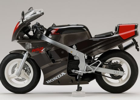 ホビージャパンHJMバイク No.2　1/12 Honda NSR50 '89 マックスグレーメタリックｘグラニットブルーメタリック