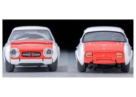 トミーテック 1/64 TLV-215a トヨタ スポーツ800 カスタムカラー仕様（白／赤）65年式