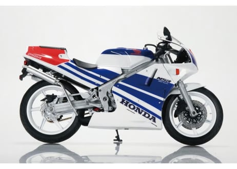アオシマ 1/12 完成品バイク Honda NSR250R '89 ロスホワイト×テラブルー