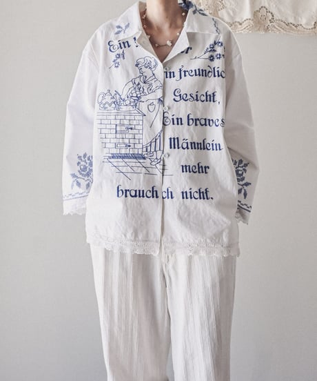 【Seek an nur】Vintage embroidered over shirt