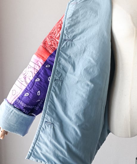 【curoam】Bandana Patchwork Quilted Jacket