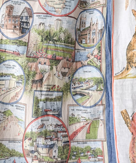 【curoam】Vintage Tea Towel Over Dress