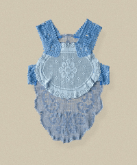 【Seek an nur】Vintage cotton crochet vest