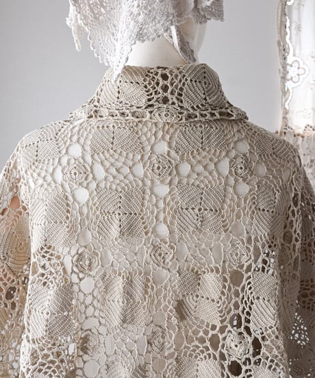 【Seek an nur】Vintage crochet over jacket