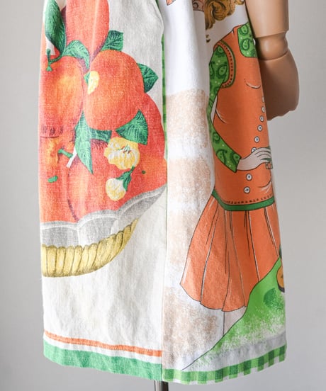 【curoam】Vintage Tea Towel Half Pants
