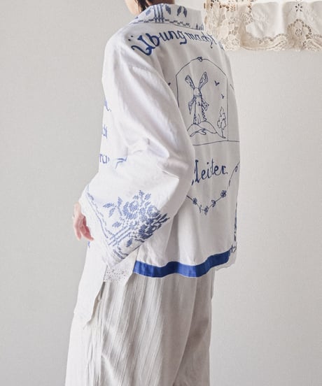 【Seek an nur】Vintage embroidered over shirt