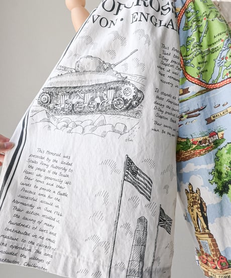 【curoam】Vintage Tea Towel Half Pants