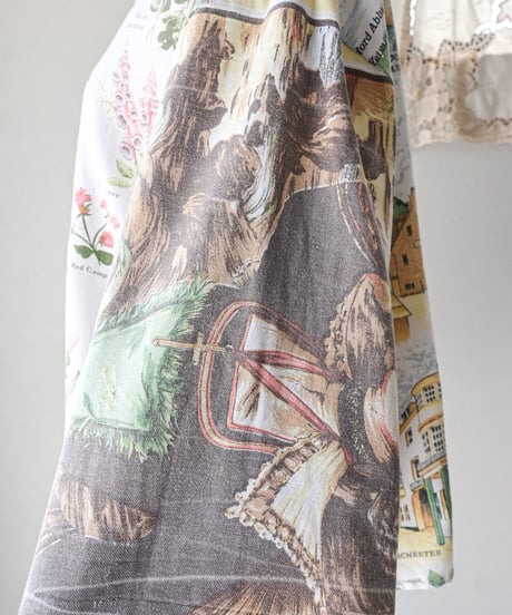 【curoam】Vintage Tea Towel Over Shirt