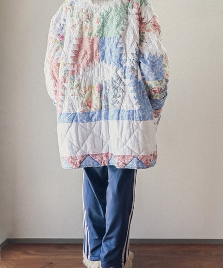 【curoam】Vintage Patchwork Quilted Coat