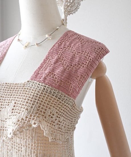 【Seek an nur】Vintage cotton crochet dress