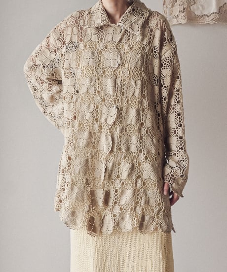 【Seek an nur】Vintage crochet over jacket