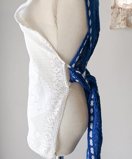 【Seek an nur】Vintage cotton crochet vest
