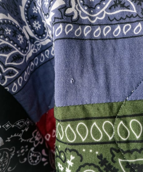 【curoam】Bandana Patchwork Quilted Jacket