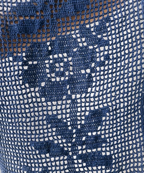 【Seek an nur】Vintage cotton crochet shirt