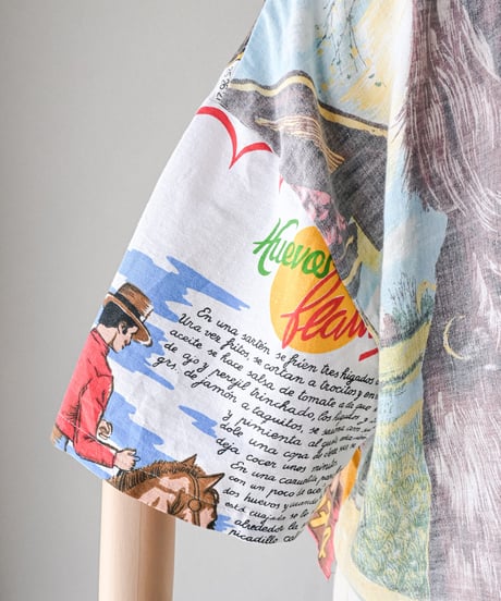 【curoam】Vintage Tea Towel Over Shirt