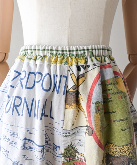 【curoam】Vintage Tea Towel Half Pants