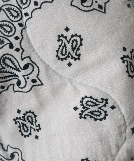 【curoam】Bandana Patchwork Quilted Jacket