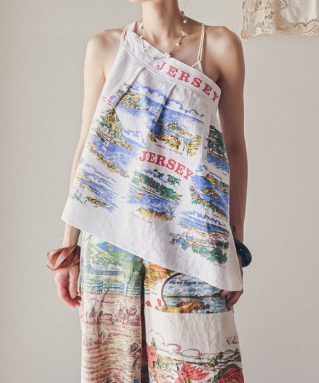 【curoam】Vintage Souvenir Waist Apron
