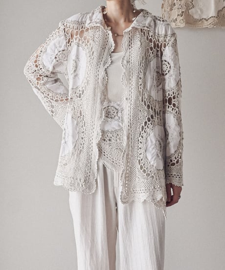 【Seek an nur】Vintage crochet shirt & accessory