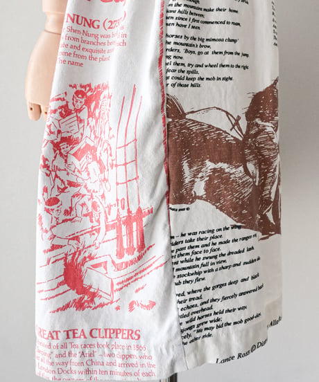 【curoam】Vintage Tea Towel Half Pants