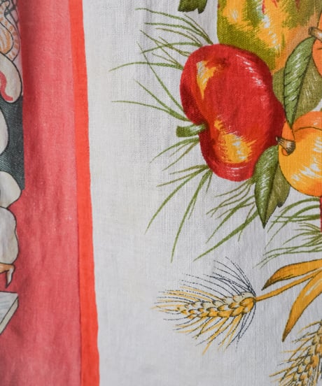 【curoam】Vintage Tea Towel Over Dress