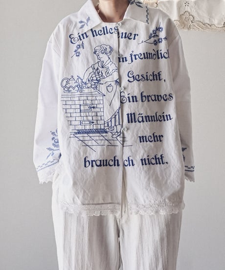 【Seek an nur】Vintage embroidered over shirt
