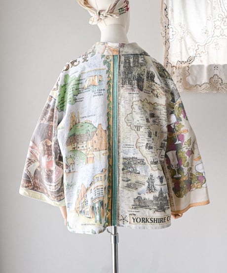 【curoam】Vintage Tea Towel Over Shirt