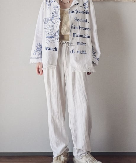 【Seek an nur】Vintage embroidered over shirt