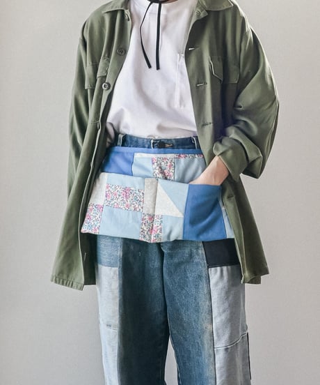 【curoam】Vintage Patchwork Quilted Apron