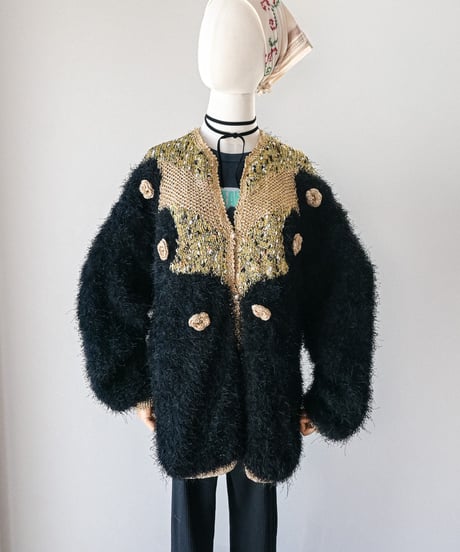 【Seek an nur】Euro Shaggy Knit Cardigan