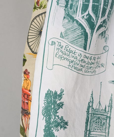 【curoam】Vintage Tea Towel Half Pants