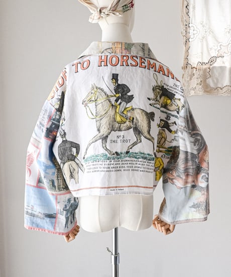 【curoam】Vintage Tea Towel Over Shirt