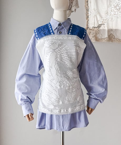 【Seek an nur】Vintage cotton crochet vest