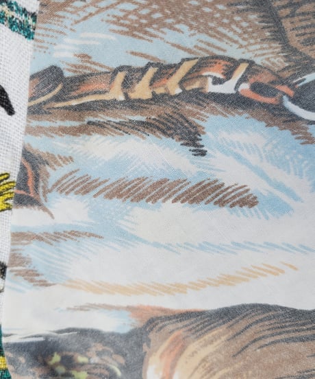【curoam】Vintage Tea Towel Over Shirt