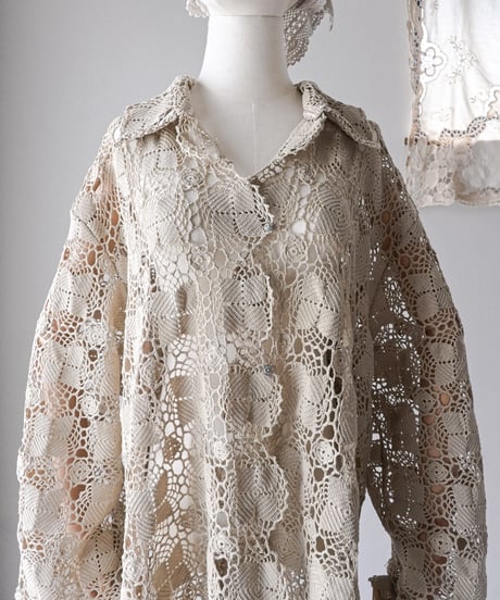 【Seek an nur】Vintage crochet over jacket