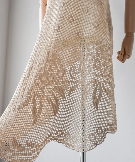 【Seek an nur】Vintage cotton crochet dress