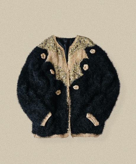 【Seek an nur】Euro Shaggy Knit Cardigan
