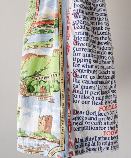 【curoam】Vintage Tea Towel Half Pants