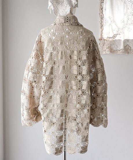 【Seek an nur】Vintage crochet over jacket