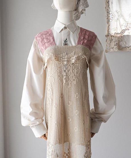 【Seek an nur】Vintage cotton crochet dress