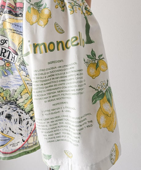 【curoam】Vintage Tea Towel Half Pants