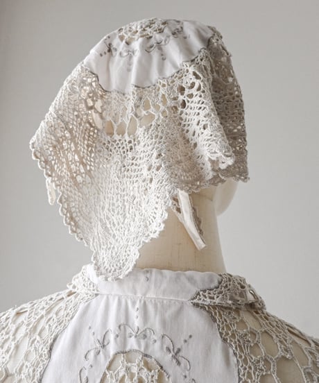 【Seek an nur】Vintage crochet shirt & accessory