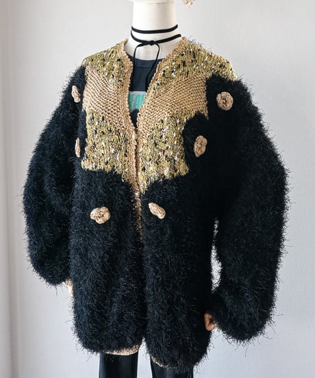 【Seek an nur】Euro Shaggy Knit Cardigan