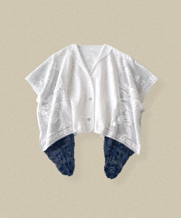 【Seek an nur】Vintage cotton crochet shirt
