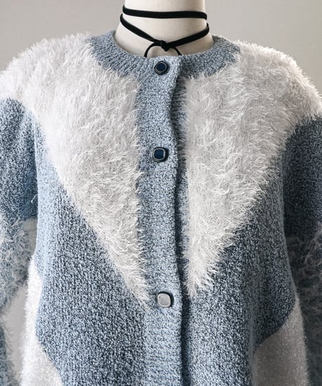 【Seek an nur】Euro Shaggy Knit Cardigan