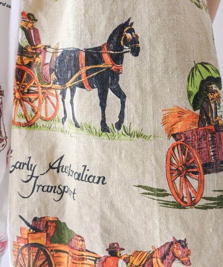 【curoam】Vintage Tea Towel Half Pants