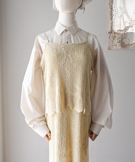 【Seek an nur】Vintage cotton crochet dress