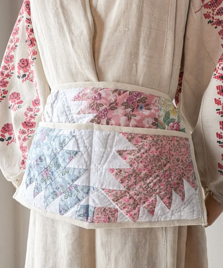 【curoam】Vintage Patchwork Quilted Apron
